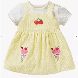 BABY BODEN Ice Cream Stripe Pinfore Dress Set